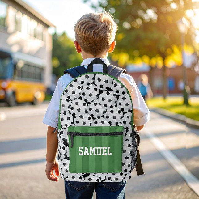 Sac À Dos Imprimé Cool Sports Soccer Field Personalized (Cool kids soccer personalized backpack)