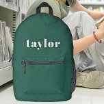 Sac À Dos Imprimé Cool vert moderne minimaliste simple élégant tenda<br><div class="desc">Voici le Cool Emerald Green Modern Minimalist Simple Stylish Trendy Printed Backpack - un accessoire polyvalent et personnalisé adapté à une variété de besoins. Ce sac à dos est un excellent choix pour les fournitures de retour à l'école, qui s'adressent à la fois aux enseignants et aux élèves. Avec son...</div>
