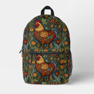 Sac À Dos Imprimé Coq rétro chic poulet de campagne