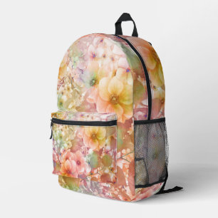 Sac À Dos Imprimé Cosmos d'été rose et jaune Abstrait
