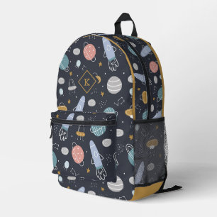 Sac À Dos Imprimé Cosmos motif avec vaisseaux spatiaux, planètes éto