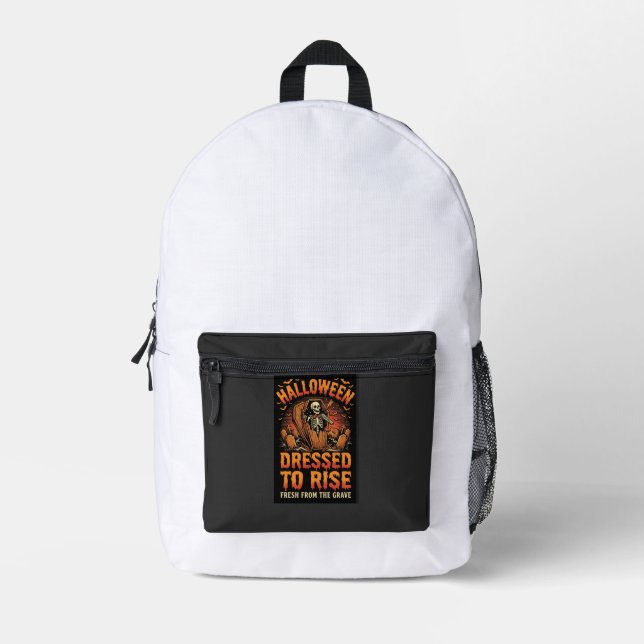Sac À Dos Imprimé Costume de Réveil de Cimetière d'Halloween (Recto)