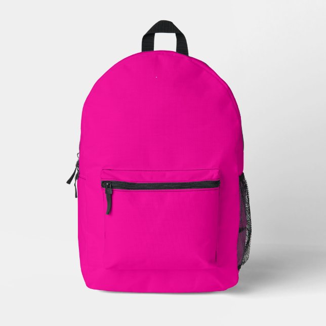 Sac À Dos Imprimé Couleur solide rose néon (Recto)