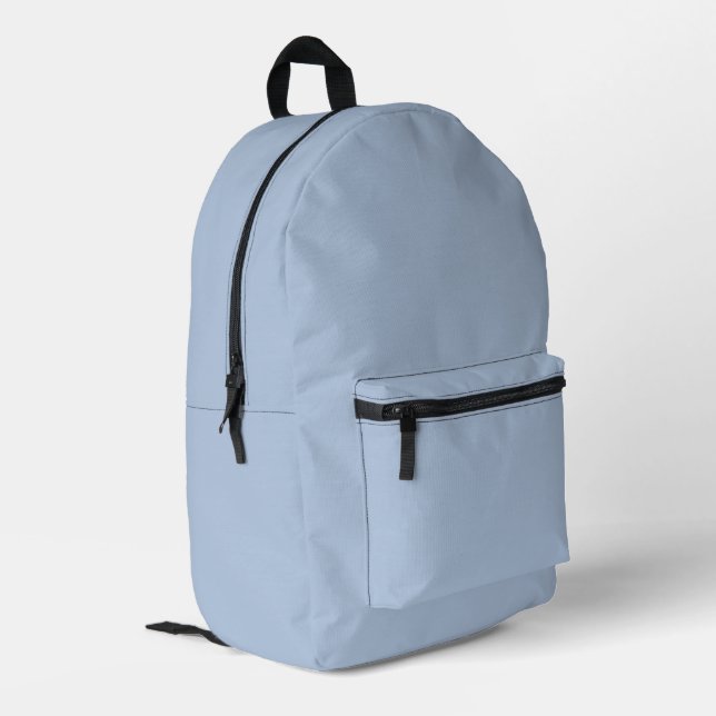 Sac À Dos Imprimé Couleur uni bleu clair en acier (Coin arrière gauche)