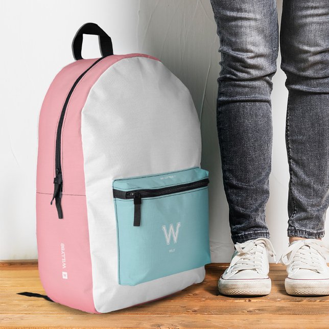 Sac À Dos Imprimé Couleur Vibe Pastel Pink Sky Blue Ado élégant (Color Vibe Pastel Pink Sky Blue Stylish Printed Backpack
)