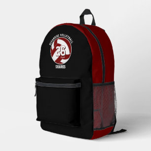 Sac À Dos Imprimé couleurs d'équipe sportives marron et blanc joueur