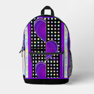 Sac À Dos Imprimé couleurs pastel & coeurs violets battre