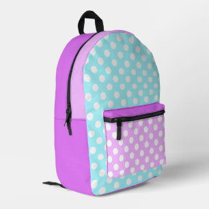 Sac À Dos Imprimé Couleurs Pastel Envoûtantes Et Gros Points Blancs