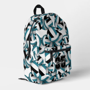 Sac À Dos Imprimé Couleurs turquoises de l'équipe de volley-ball noi