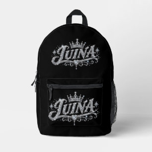 Sac À Dos Imprimé Couronne de diamants de luxe LUINA Cadeau de nom p