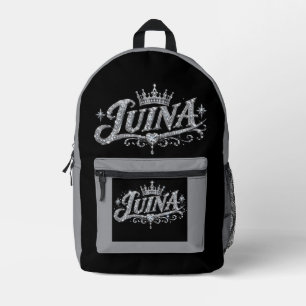 Sac À Dos Imprimé Couronne de diamants de luxe LUINA Cadeau de nom p