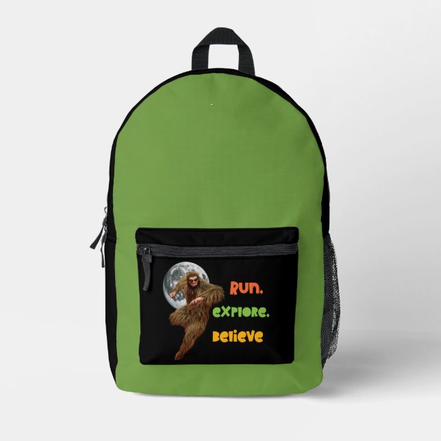 Sac À Dos Imprimé Course d'aventure Sasquatch Croire Conception (Recto)