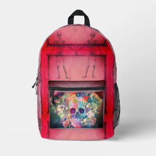 Sac À Dos Imprimé Crâne néon