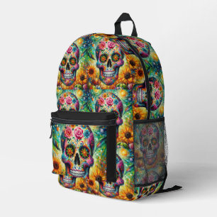 Sac À Dos Imprimé Crâne sucre Dia De Los Muertos Jour des Morts