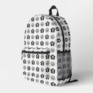 Sac À Dos Imprimé Crânes Fleurs