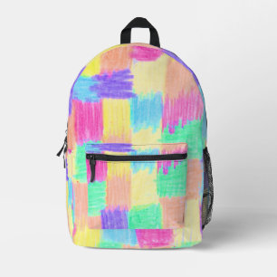 Sac À Dos Imprimé Crayon carré doodé