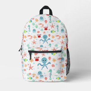Sac À Dos Imprimé Créatures marines sous-marines fantaisistes
