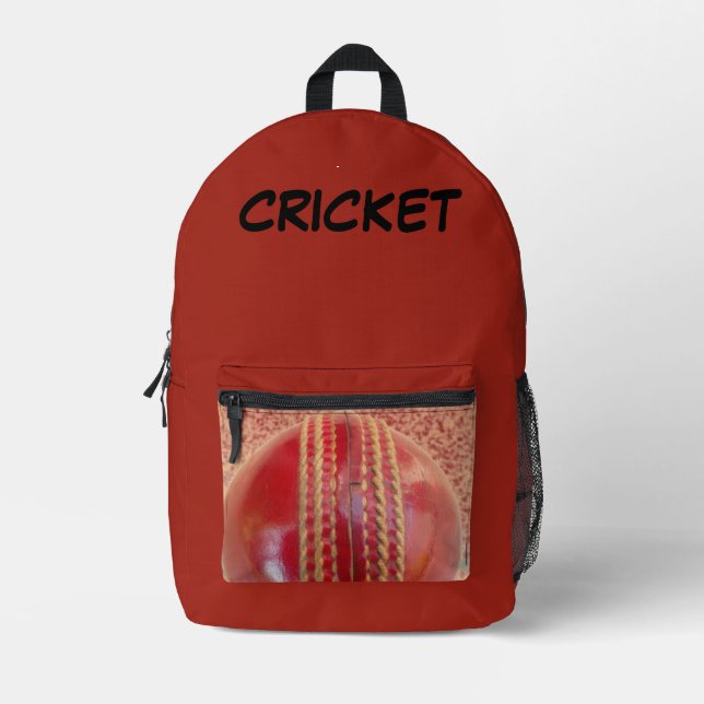 Sac À Dos Imprimé Créez votre propre balle de cricket (Recto)