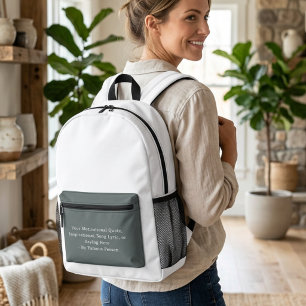 Sac À Dos Imprimé Créez Votre Propre Citation Motivationnelle Inspir