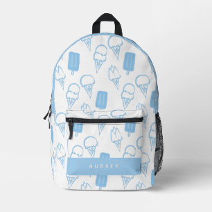 Sac À Dos Imprimé Crème de glace peinte à la main Motif bleu
