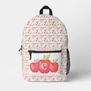 Sac À Dos Imprimé Crest scolaire Monogramme de pomme scolaire
