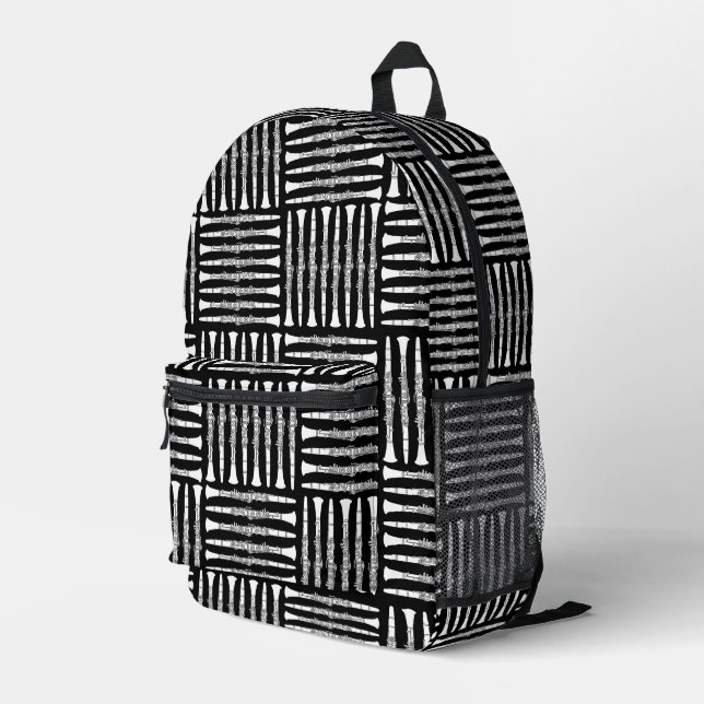Sac À Dos Imprimé Crosshatch Clarinet Blanc (Coin arrière droit)