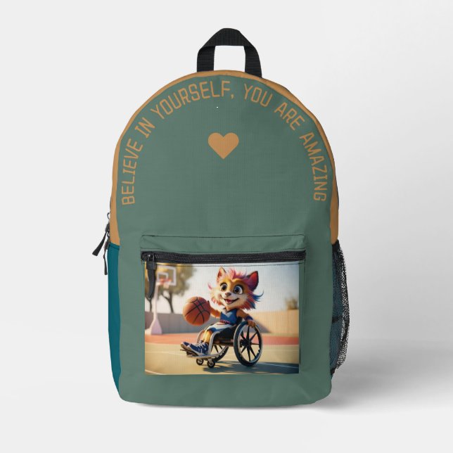 Sac À Dos Imprimé Croyez en vous-même… (Recto)
