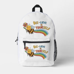 Sac À Dos Imprimé Croyez en Vous-même – Illustration de Abeille Moti