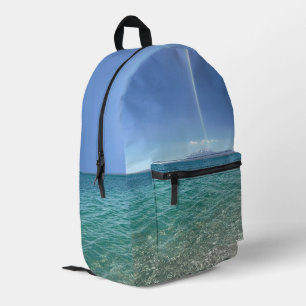 Sac À Dos Imprimé Crystal Water View Blue Sky Beach Vibe Paisible