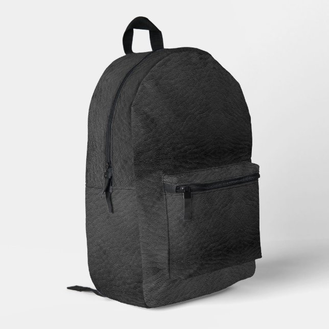 Sac À Dos Imprimé Cuir noir Faux (Coin arrière gauche)