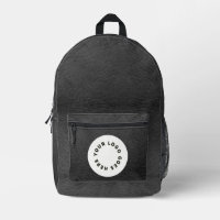 Cuir noir Faux avec logo