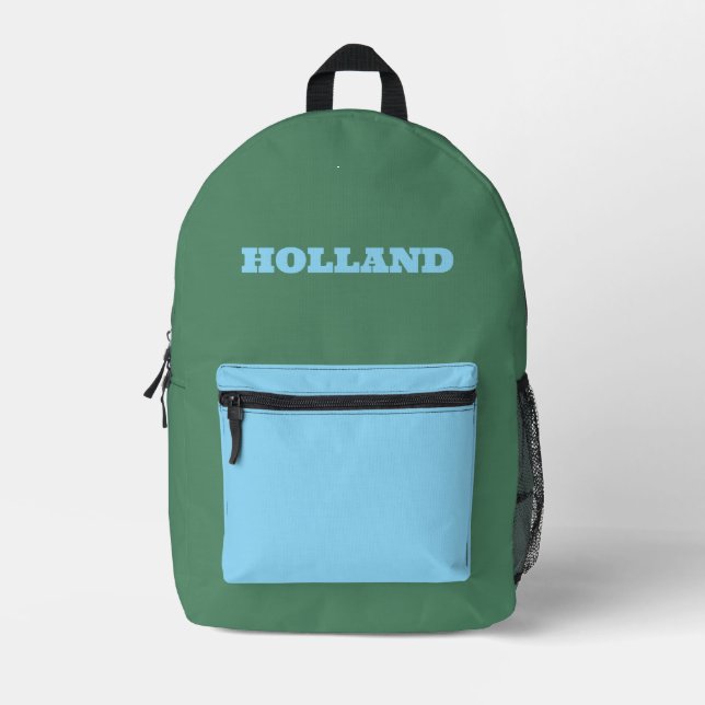 Sac À Dos Imprimé Custom Green and Blue (Recto)