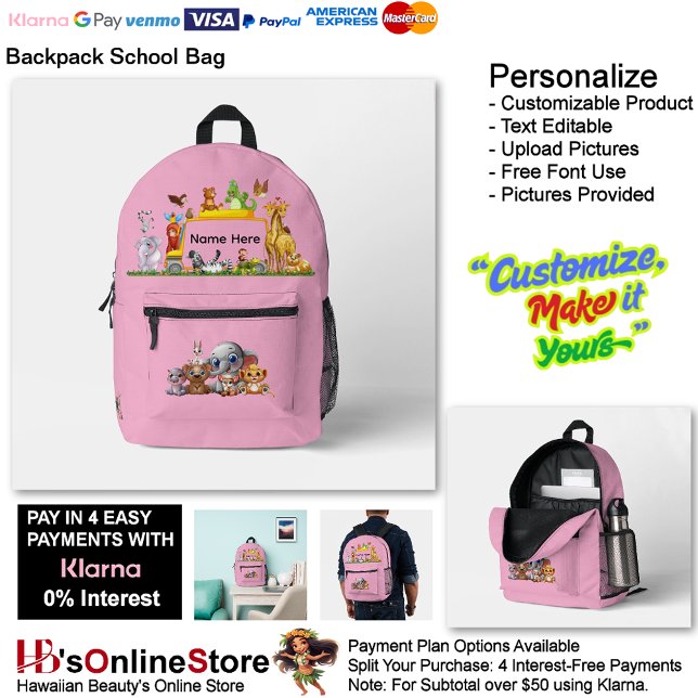 Sac À Dos Imprimé Cute Animal Cartoon School Supplies Backpack Bag 7 (Cute Animal Cartoon School Supplies Backpack Bag 7.)