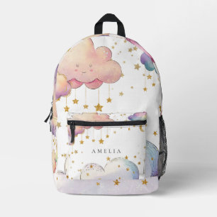 Sac À Dos Imprimé Cute Aquarelle Cloud Star Girls