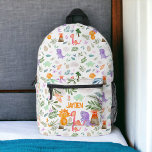 Sac À Dos Imprimé Cute aquarelle dinosaures motif de verdure<br><div class="desc">Avec ses mignons petits dinos peints d'aquarelle,  ses petits oeufs d'incubation,  ses nuages,  son volcan et sa végétation tropicale qui feront fondre votre coeur, </div>