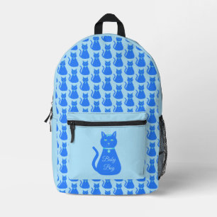 Sac À Dos Imprimé Cute Blue Baby Boy Chat Personnalisé
