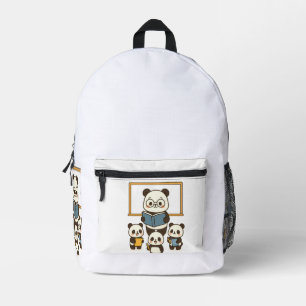 Sac À Dos Imprimé Cute Cartoon Panda enseignant et élèves de l'école