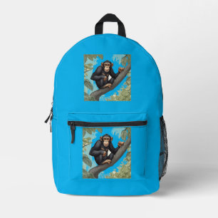 Sac À Dos Imprimé Cute Chimpanzé