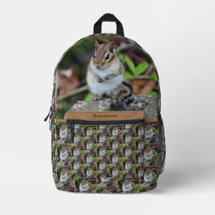 Sac À Dos Imprimé Cute Chipmunk Faune Animal Personnalisé