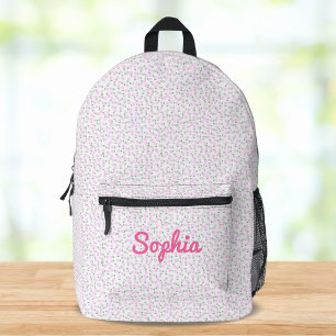 Sac À Dos Imprimé Cute Coquette esthétique rose floral personnalisé