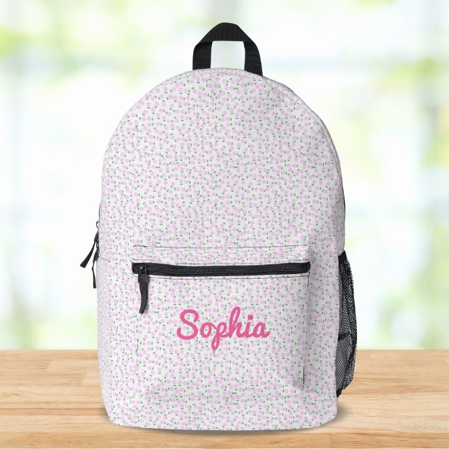 Sac À Dos Imprimé Cute Coquette esthétique rose floral personnalisé (Créateur téléchargé)