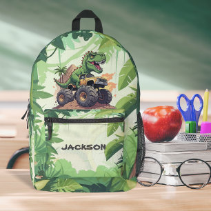 Sac À Dos Imprimé Cute Dinosaur Monster Camion Enfants Personnalisé