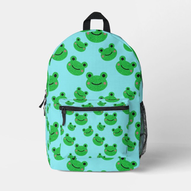 Sac À Dos Imprimé Cute Frog École pour enfants (Recto)
