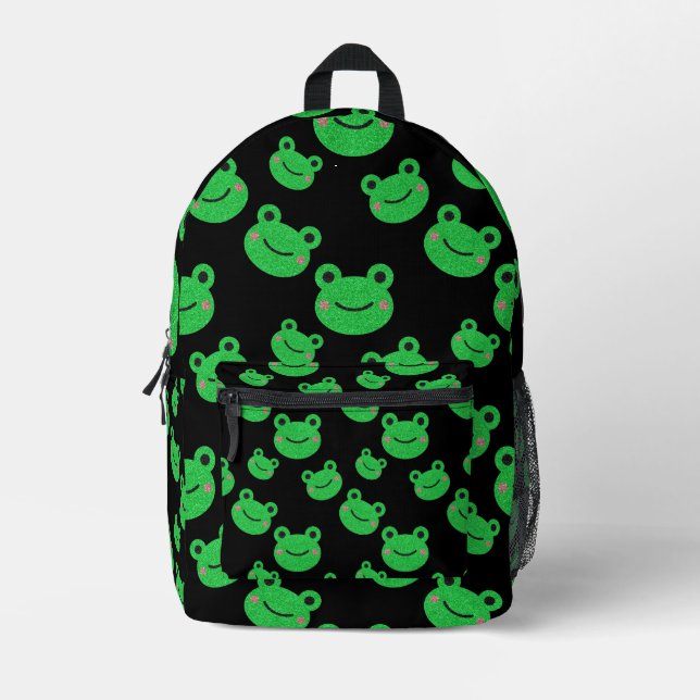 Sac À Dos Imprimé Cute Frog École pour enfants (Recto)