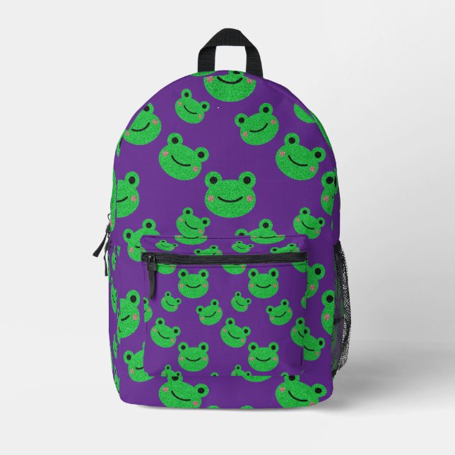 Sac À Dos Imprimé Cute Frog École pour enfants (Recto)