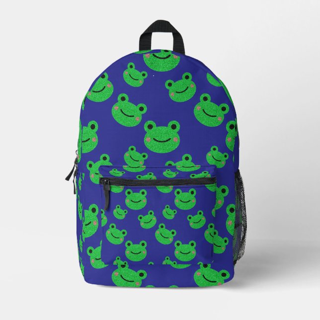 Sac À Dos Imprimé Cute Frog École pour enfants (Recto)