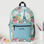 Sac À Dos Imprimé Cute Girls Paris Tour Eiffel École Florale<br><div class="desc">Un sac à dos d'école de filles à thème Paris France,  élégant et chic. Si amusant pour retourner à l'école.</div>