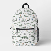 Cute Green Recycling Véhicules Camion Enfants Nom