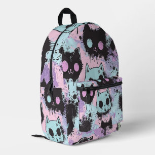 Sac À Dos Imprimé Cute Kawaii Pastel Goth Chat Déplaisant