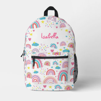 Sac À Dos Imprimé Cute Rainbow Kids Bag for Back to School Girls